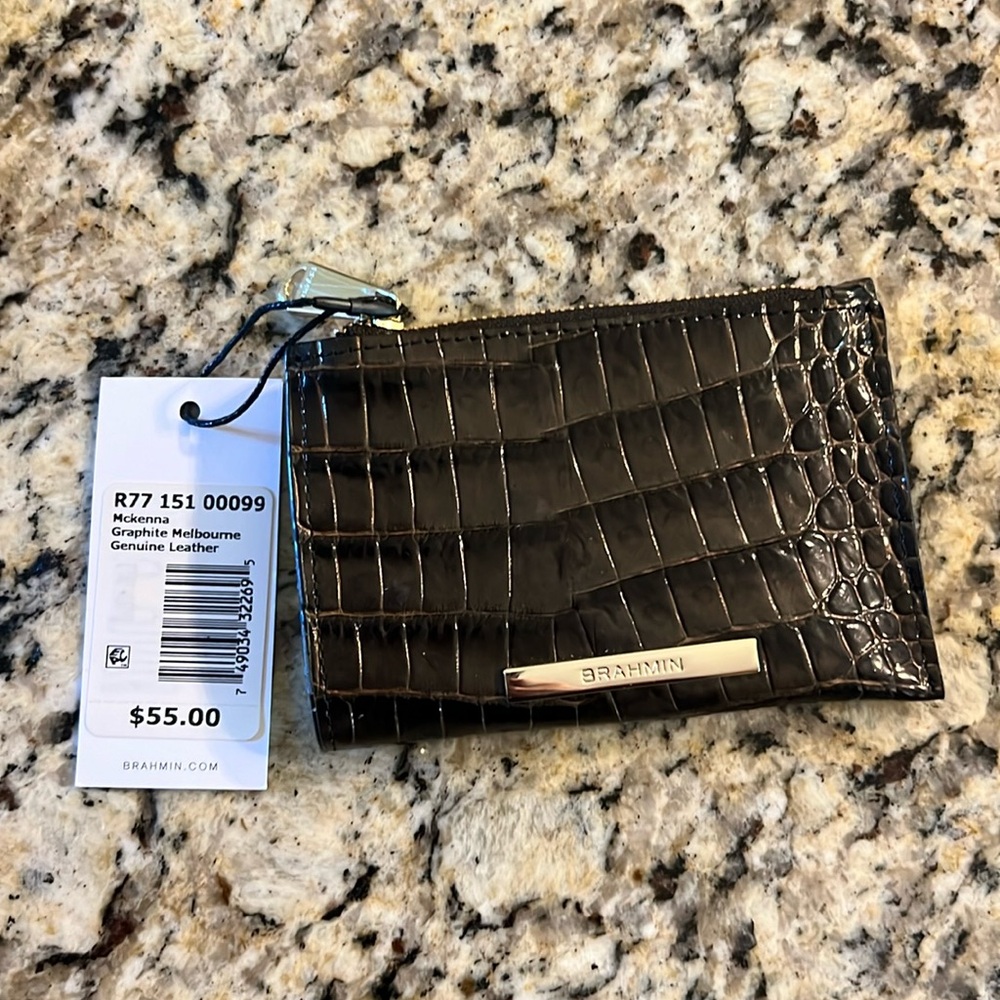 NWT Brahmin McKenna small wallet in Graphite